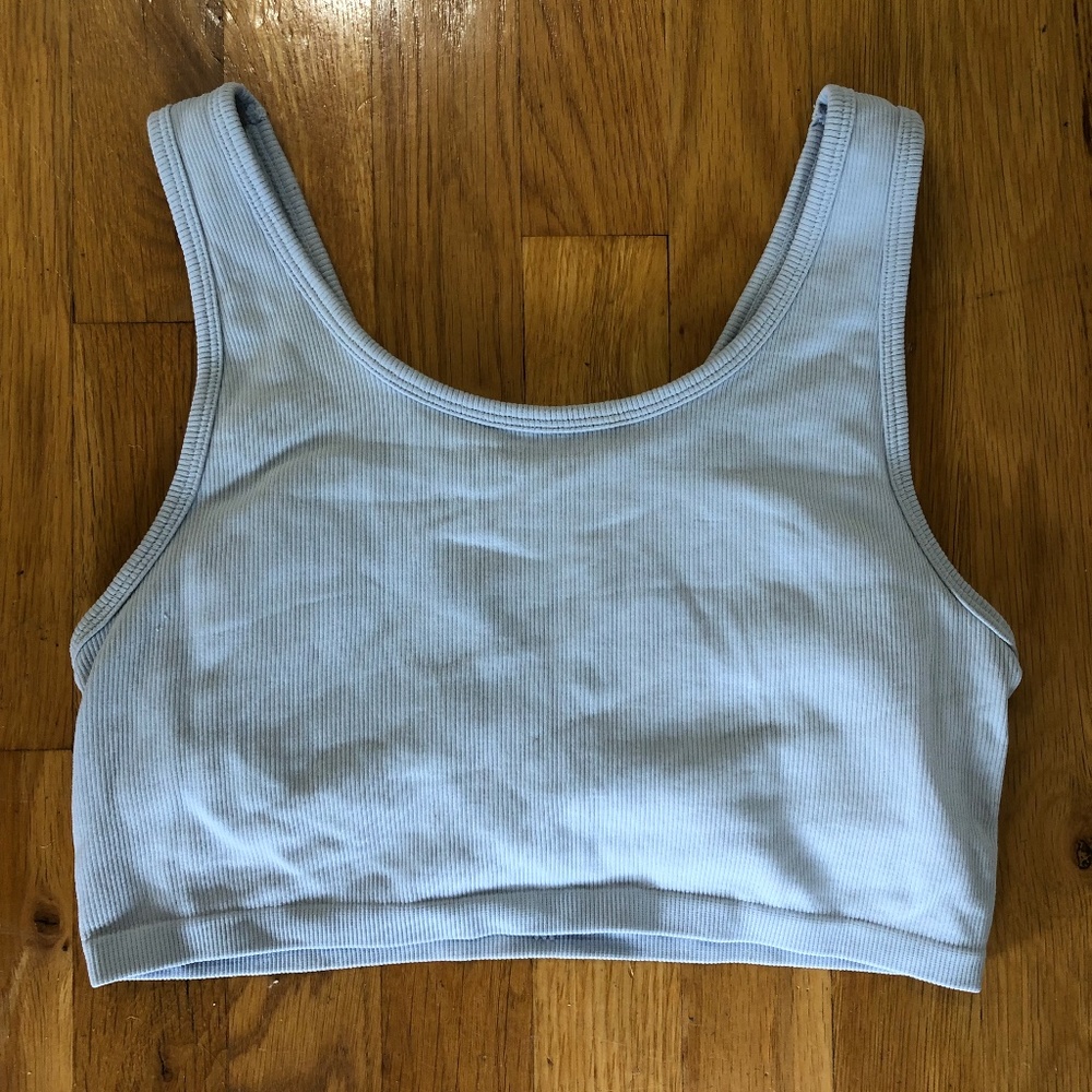 Aerie ribbed seamless tank bra - Light Blue